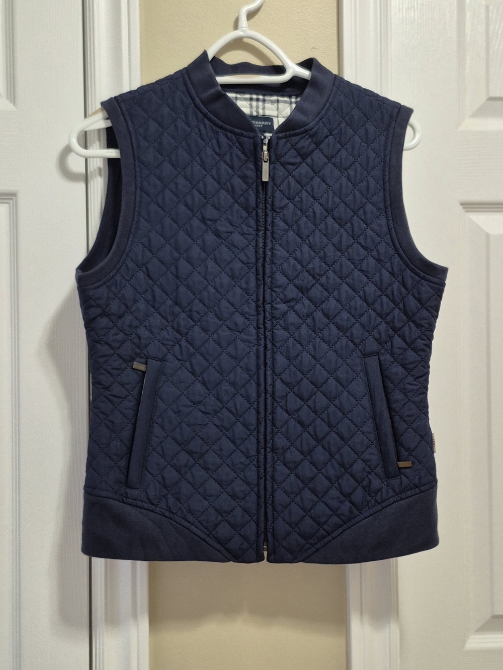 Burberry Golf Quilted Navy Blue Vest
